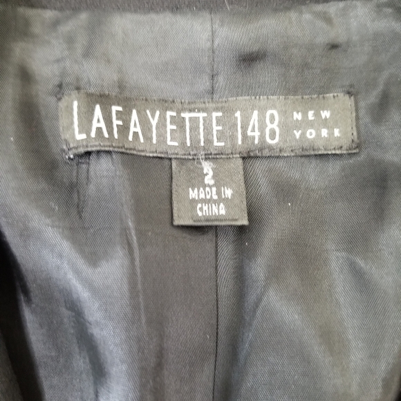 || LAFAYETTE 148 || Black Wool Fitted Blazer - Picture 5 of 7